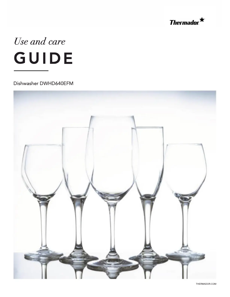 Page n°1 - Manuel utilisateur Thermador DWHD640EFM