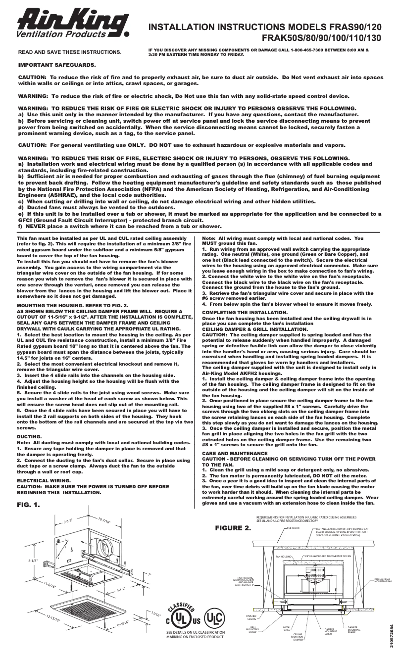 Imagen de la primera página del manual del dispositivo FRAK80H