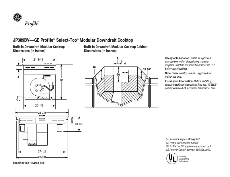 Image de la première page du manuel de l'appareil Select-Top JP389BVBB