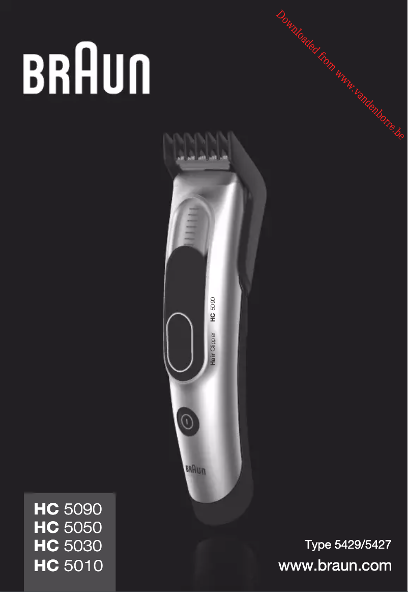 Page 1 de la notice Manuel utilisateur Braun HC 5090