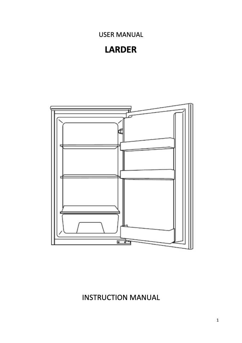 Page n°1 - Manuel utilisateur Candy CBL 150 NE