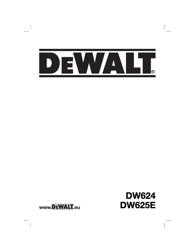 Page 1 de la notice Manuel utilisateur DeWalt DW625E