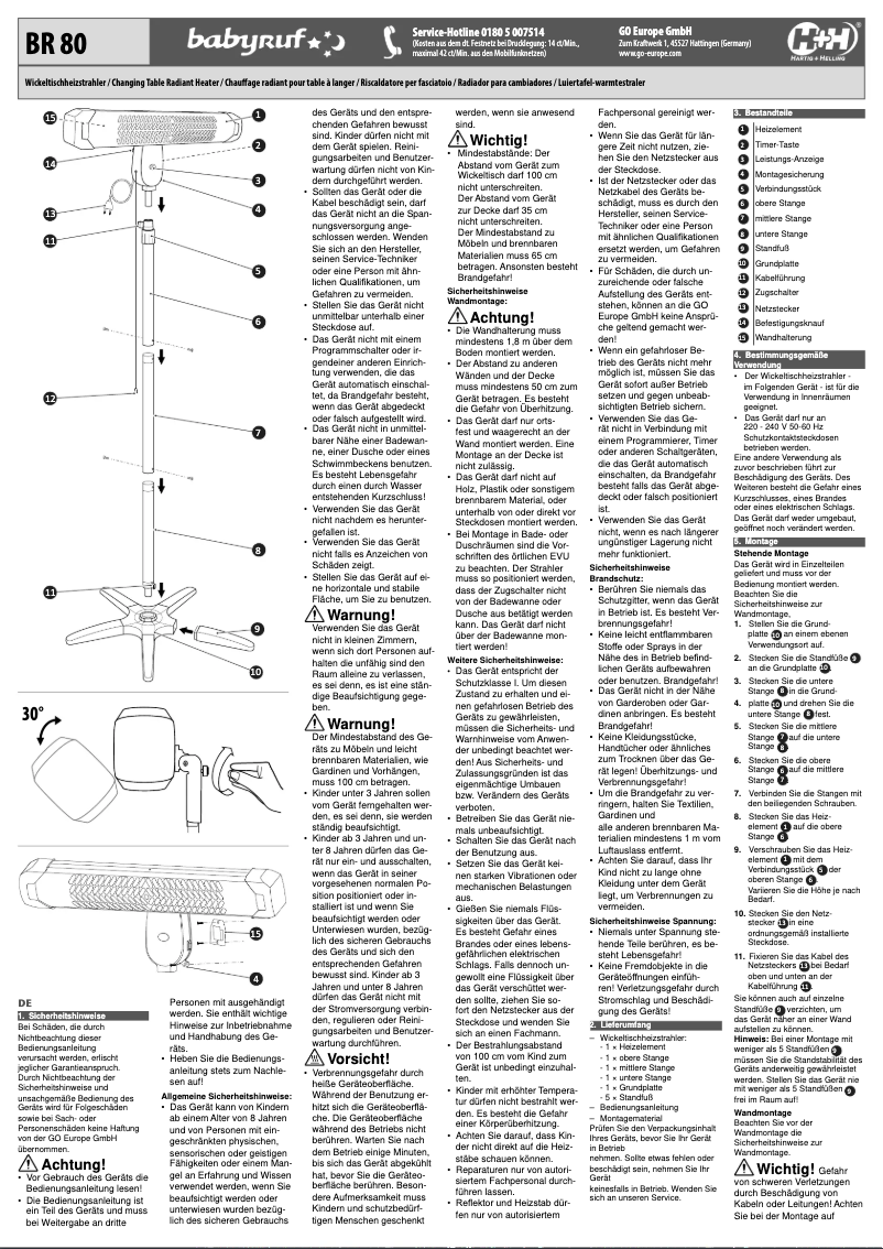Image de la première page du manuel de l'appareil BR 80