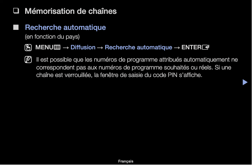 Page 1 de la notice Manuel utilisateur Samsung UA40F6100AR