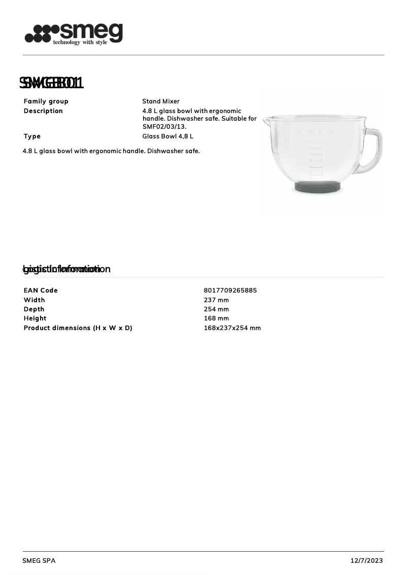 Image de la première page du manuel de l'appareil SMGB01