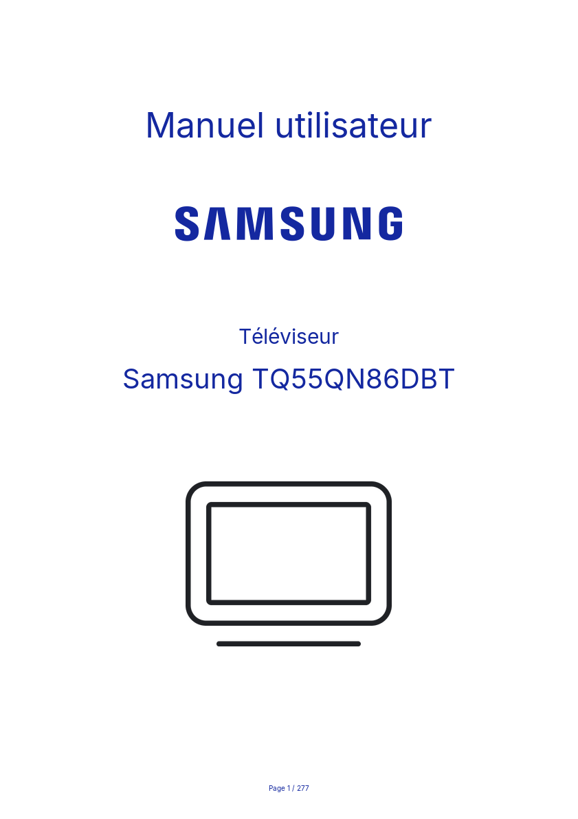 Page n°1 - Manuel utilisateur Samsung TQ55QN86DBT
