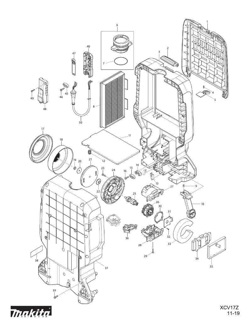 Página 1 del manual Manual de usuario Makita XCV17
