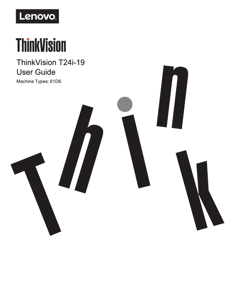 Page n°1 - Manuel utilisateur Lenovo ThinkVision T32p