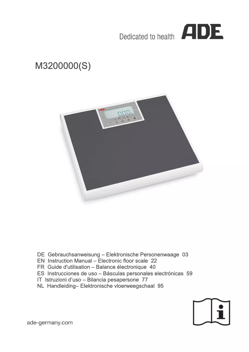 Page n°1 - Manuel utilisateur ADE M320000