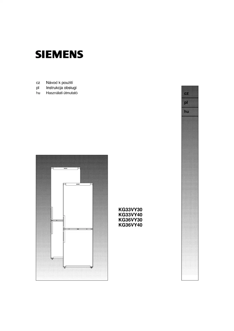 Page n°1 - Manuel utilisateur Siemens KG 36VY30