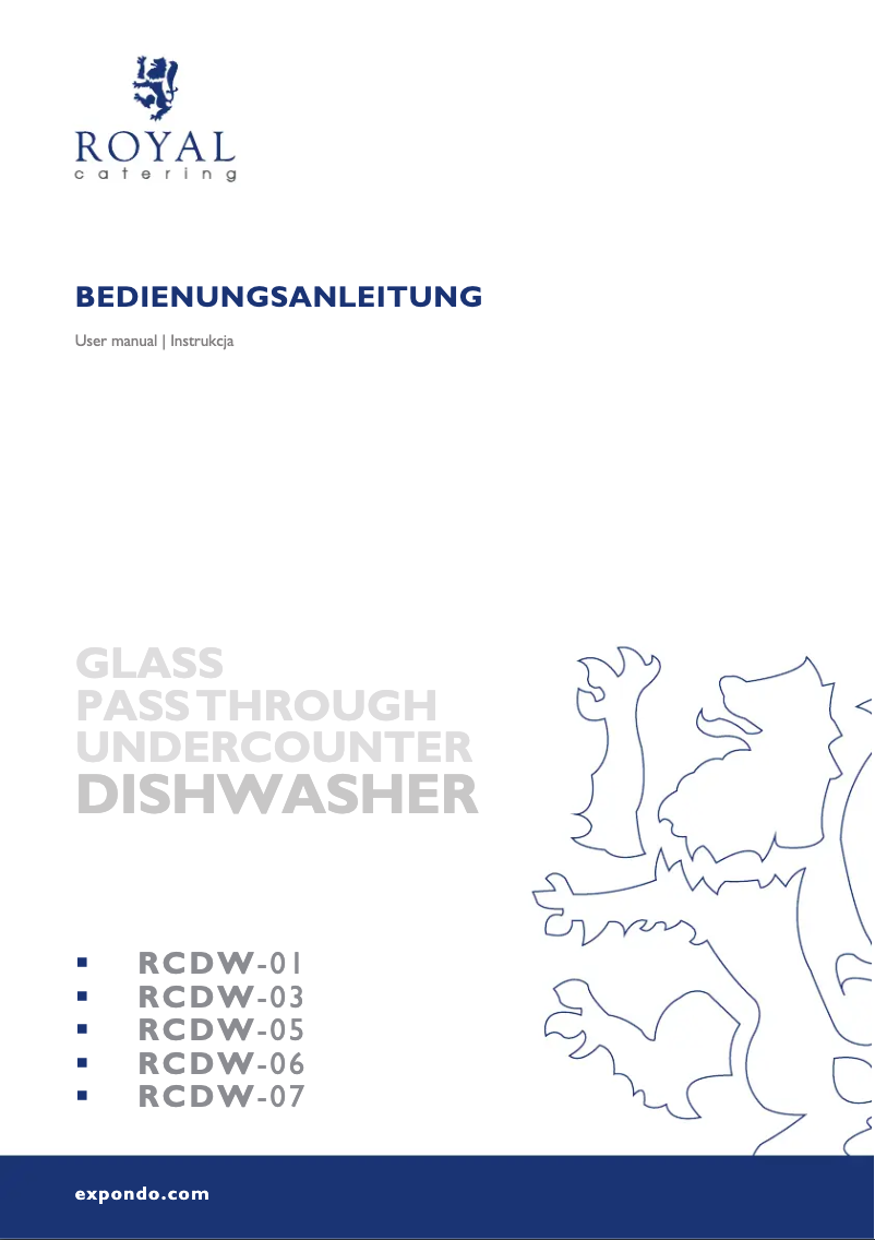 Imagen de la primera página del manual del dispositivo RCDW-07