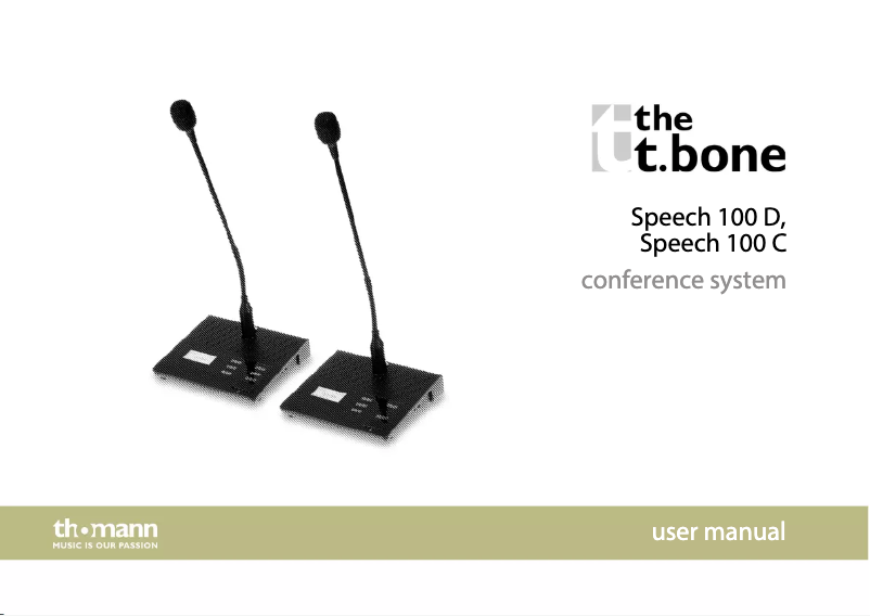 Image de la première page du manuel de l'appareil Speech 100 D