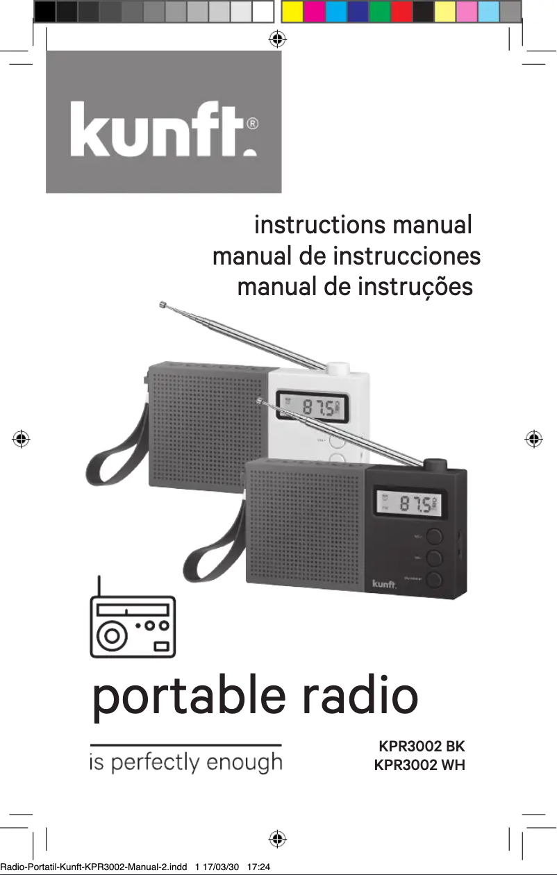 Page 1 de la notice Manuel utilisateur Kunft KPR3002