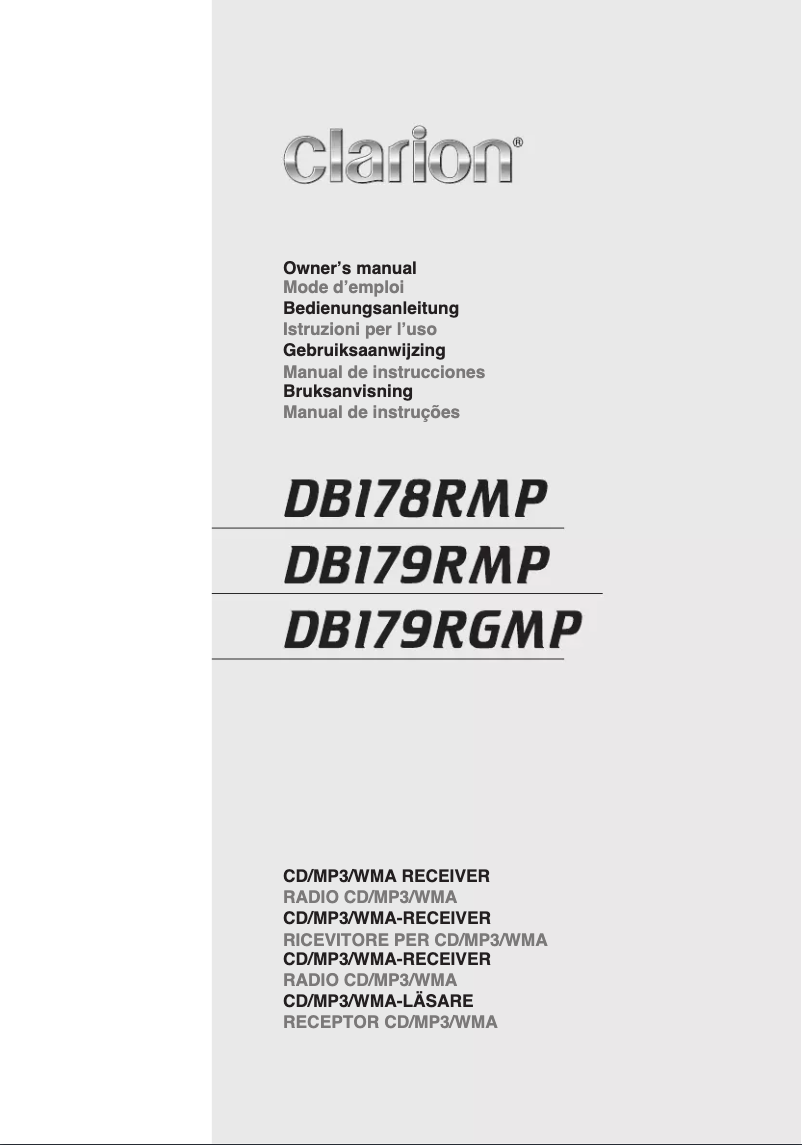 Página 1 del manual Manual de usuario Clarion DB179RGMP