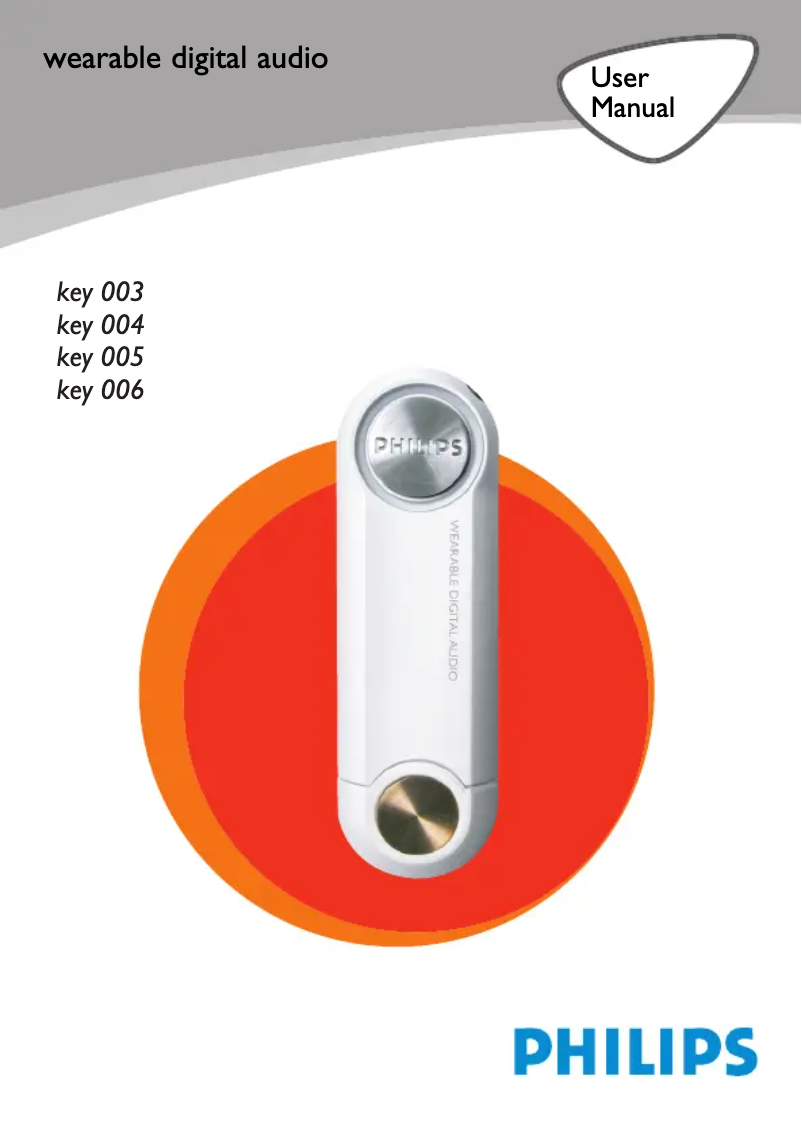 Page n°1 - Manuel utilisateur Philips Key 004