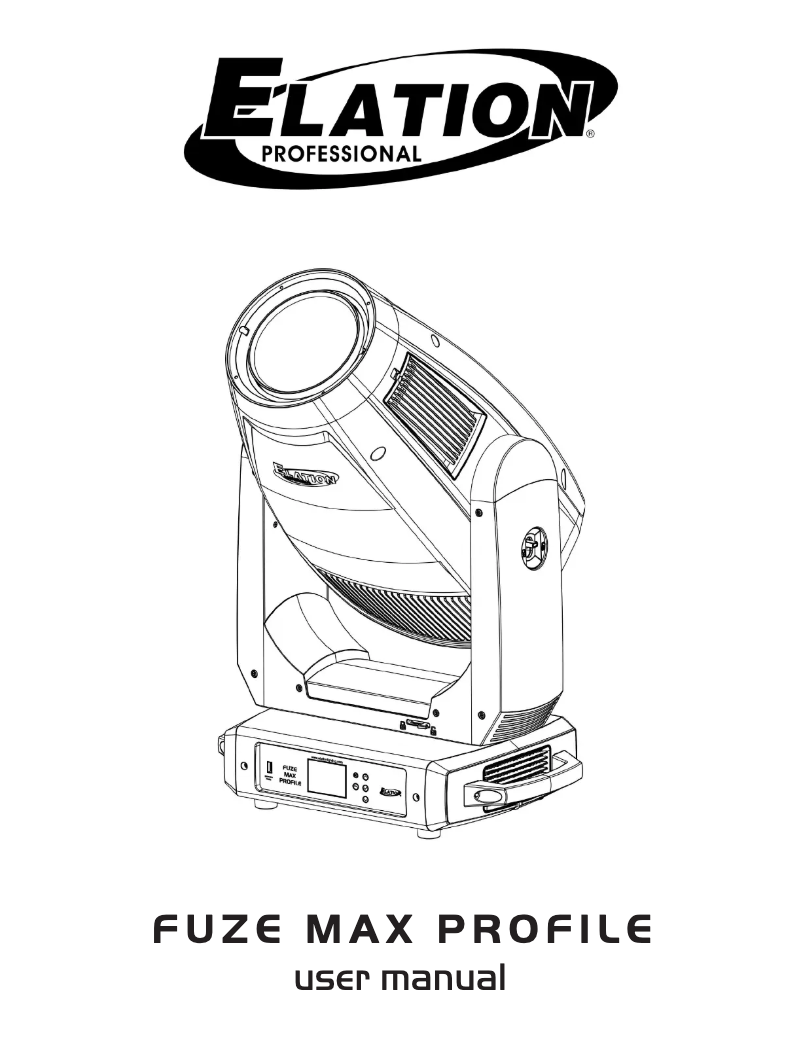 Page 1 de la notice Manuel utilisateur Elation Fuze MAX Profile