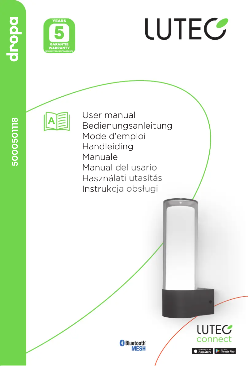Page n°1 - Manuel utilisateur Lutec Dropa