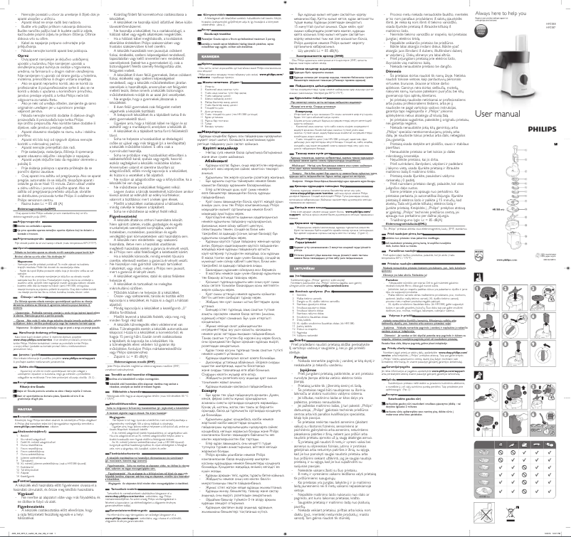 Page n°1 - Manuel utilisateur Philips Viva Collection HR1387