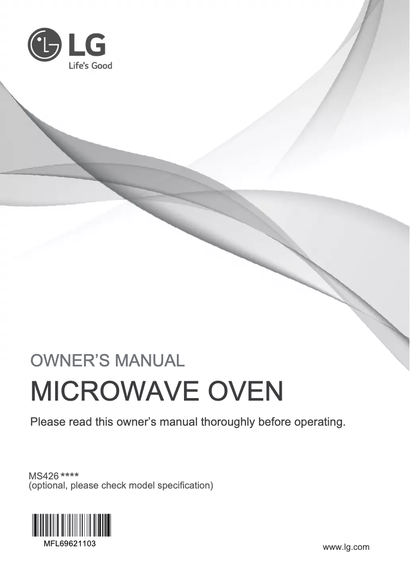 Page n°1 - Manuel utilisateur LG MS4266