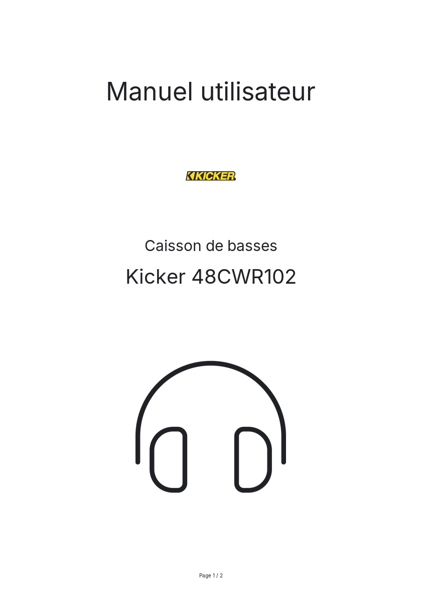Image de la première page du manuel de l'appareil 48CWR102