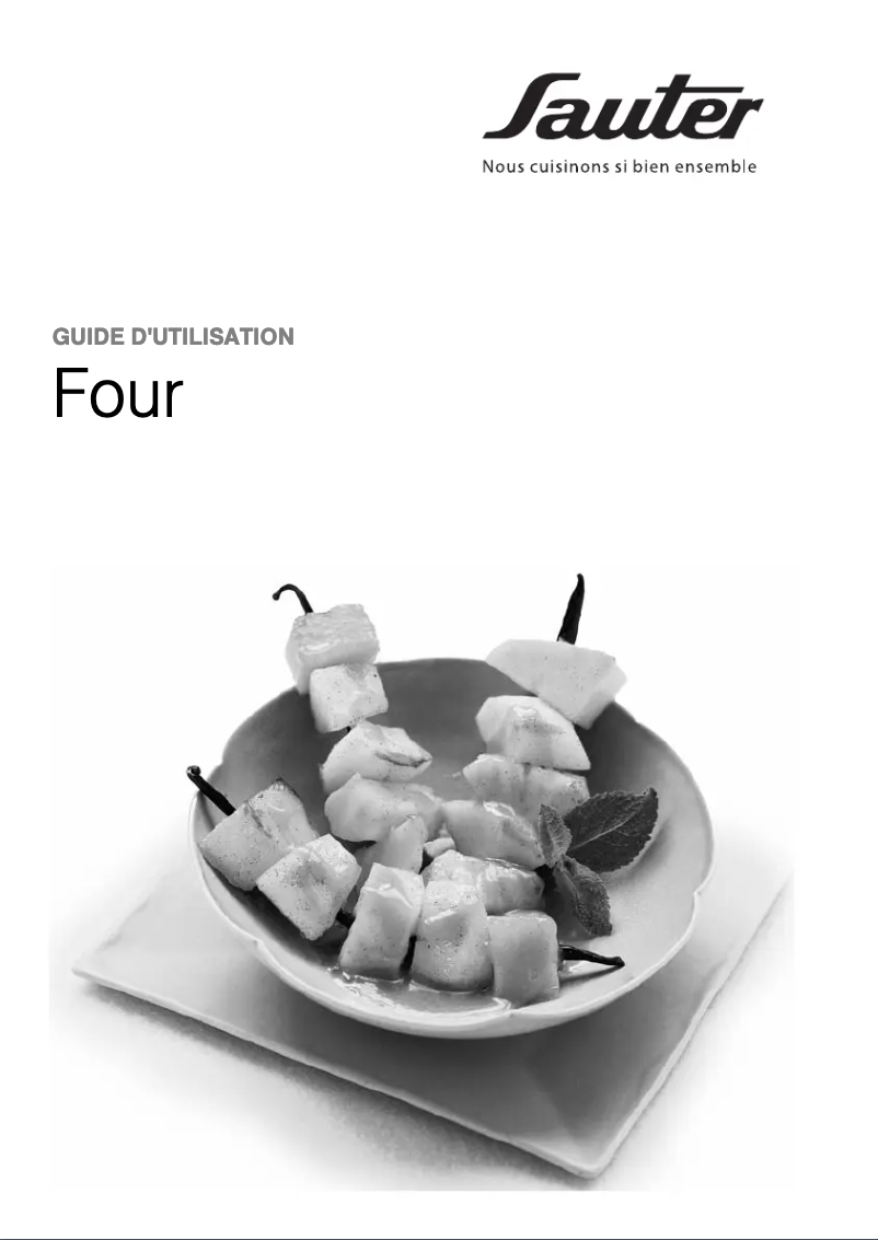 Page 1 of the manual User Manual Sauter SFP930WW