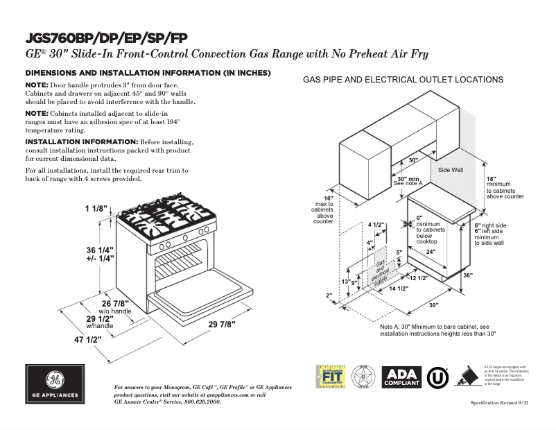 Image de la première page du manuel de l'appareil JGS760FPDS