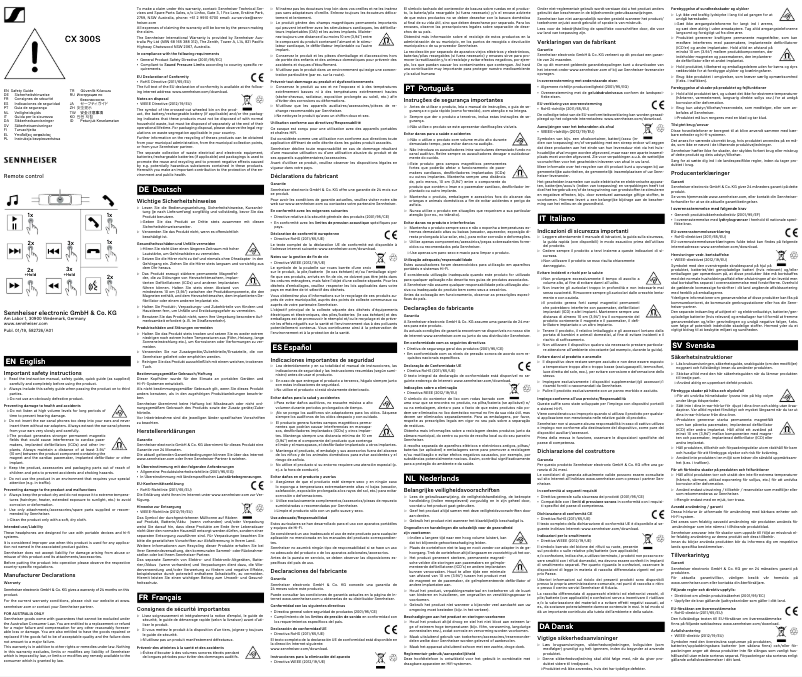 Page 1 de la notice Manuel utilisateur Sennheiser CX 300S