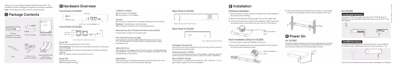 Imagen de la primera página del manual del dispositivo Omada OC200
