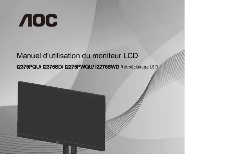Page n°1 - Manuel utilisateur AOC Pro-line I2275PWQU