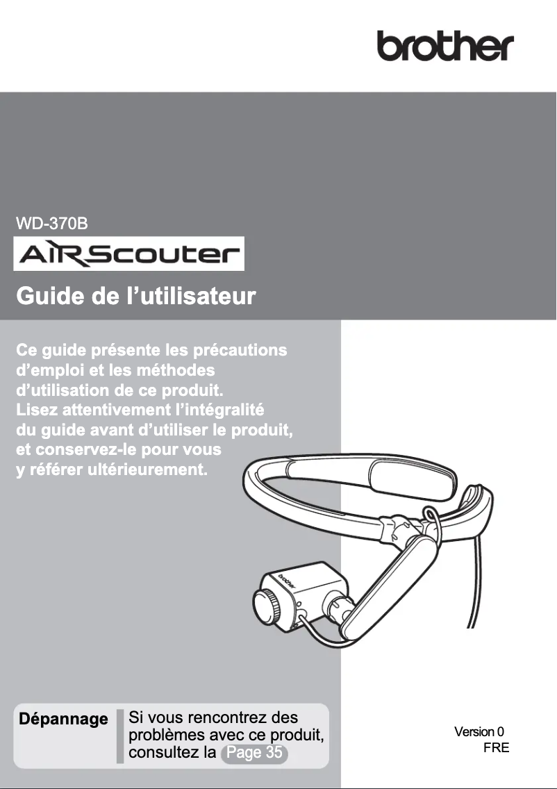 Page n°1 - Manuel utilisateur Brother AiRScouter WD-370B