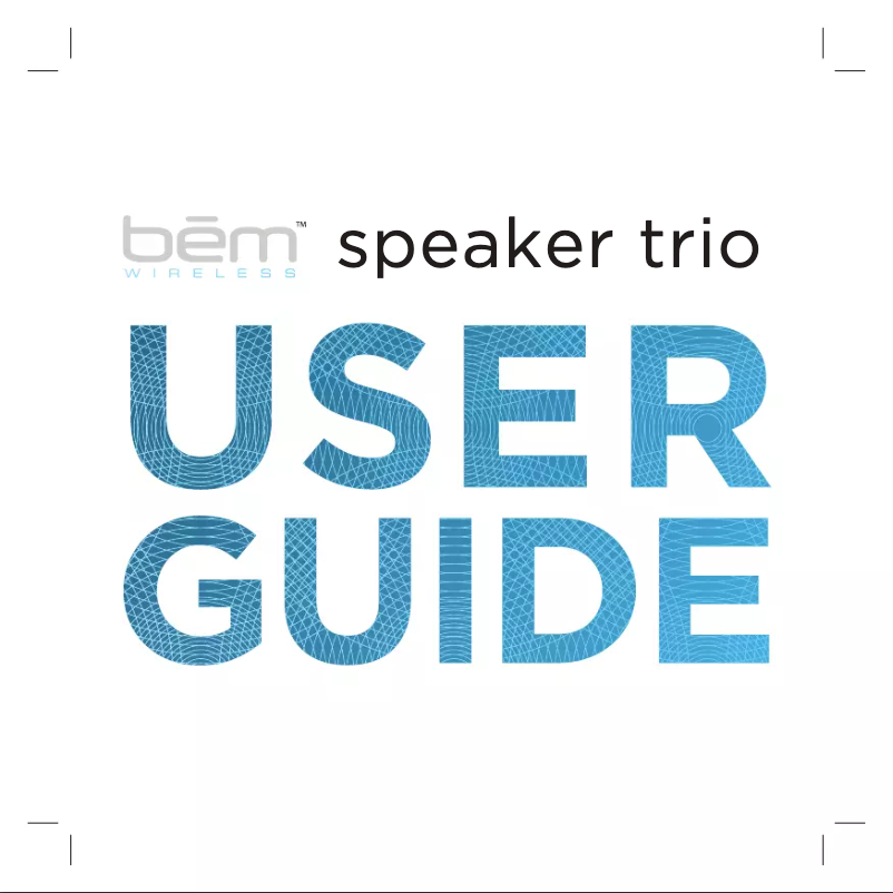 Image de la première page du manuel de l'appareil Speaker trio