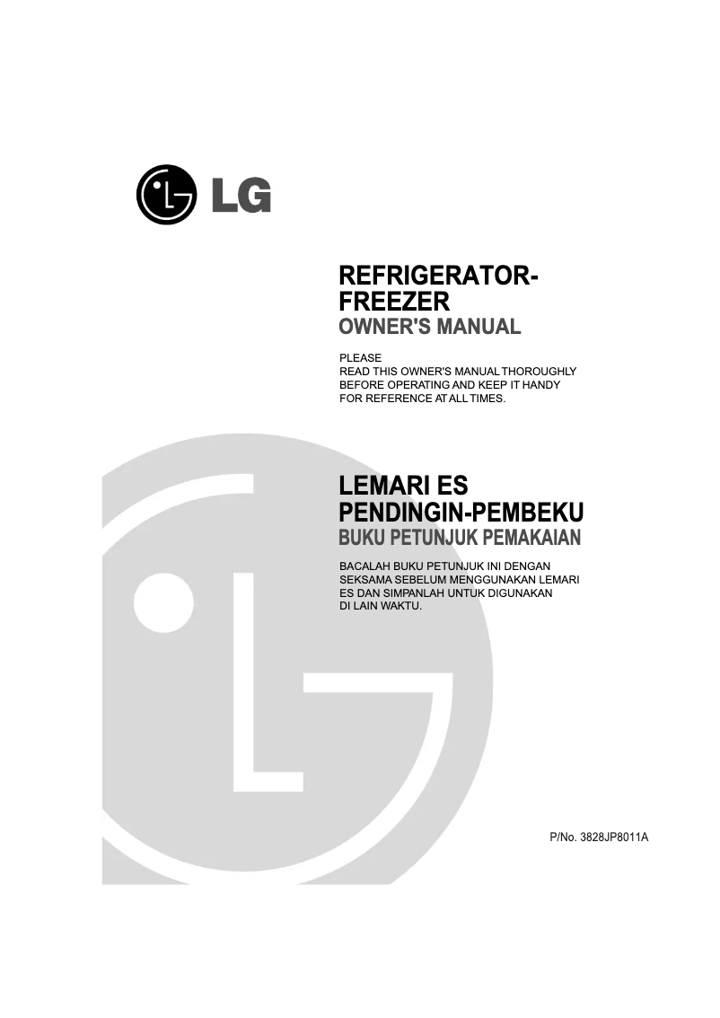 Page n°1 - Manuel utilisateur LG GN-262QLC
