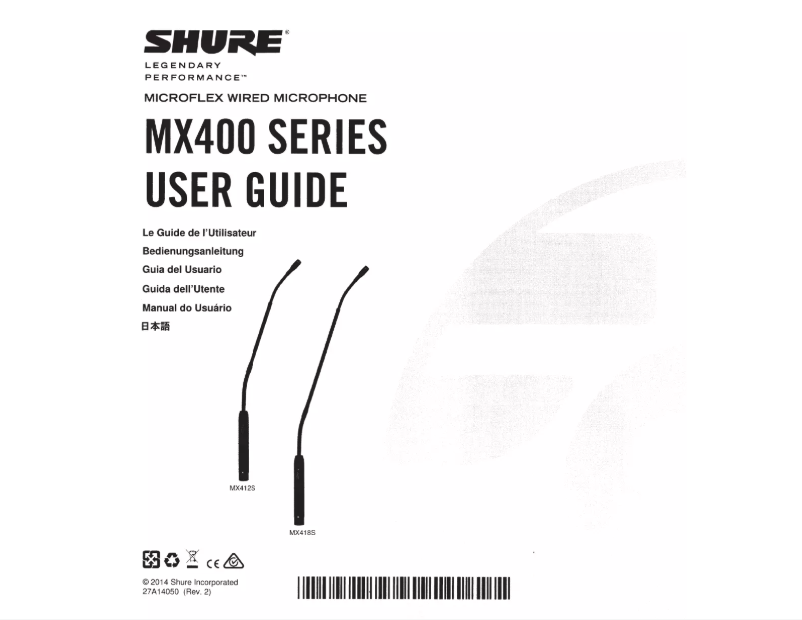 Image de la première page du manuel de l'appareil Microflex MX418S