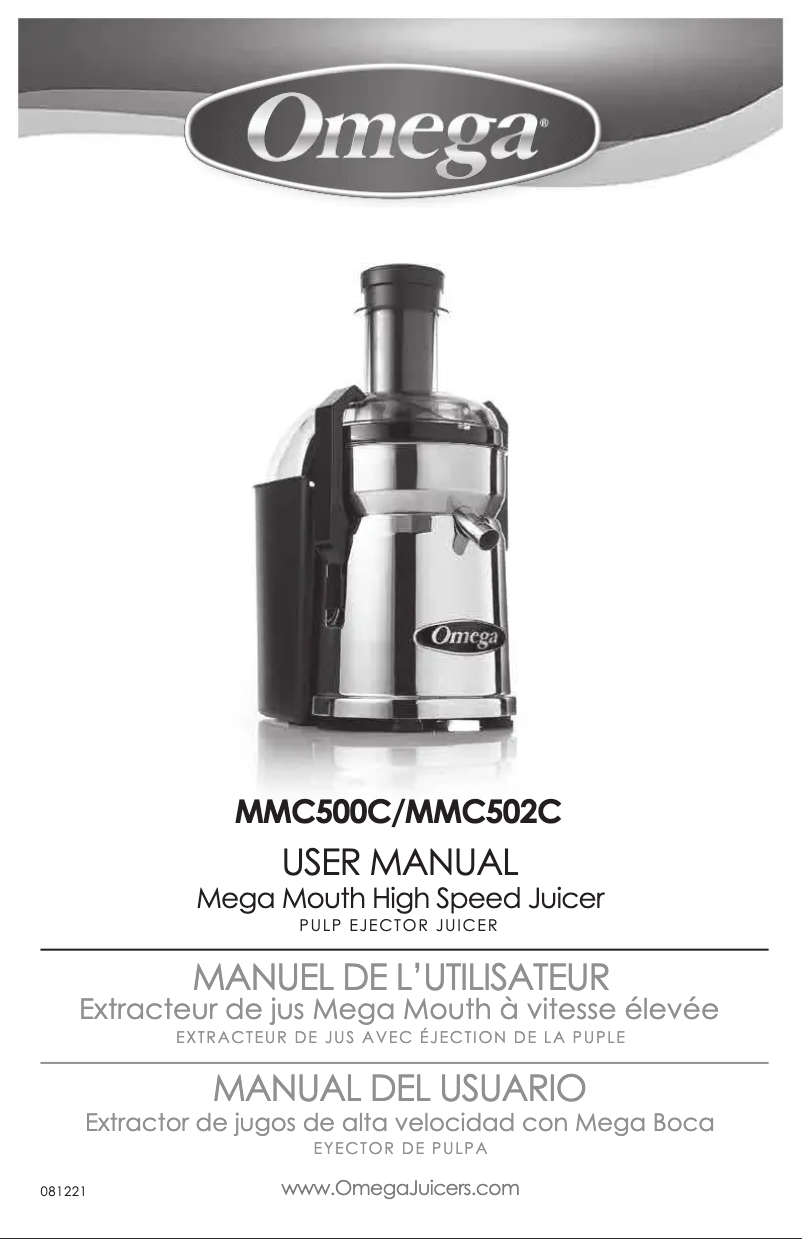 Page n°1 - Manuel utilisateur Omega MMC500C
