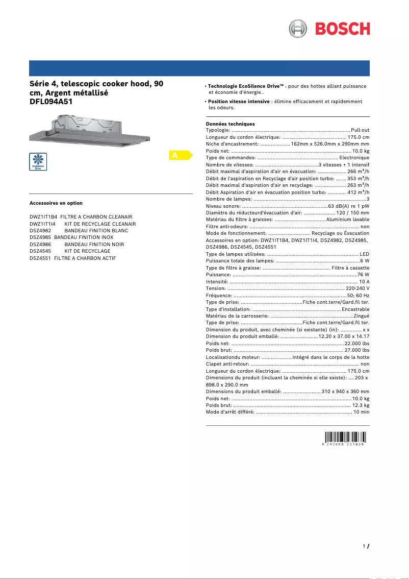 Imagen de la primera página del manual del dispositivo DFL094A51
