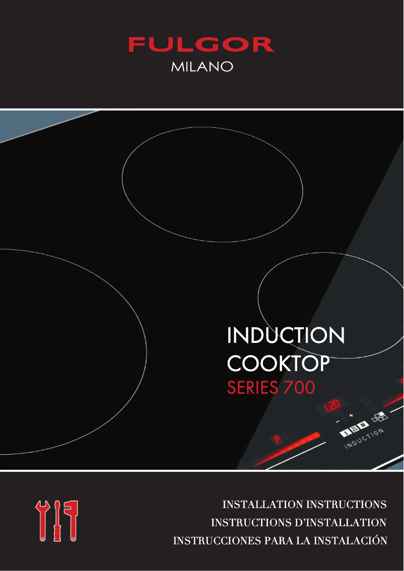 Page 1 de la notice Guide d'installation Fulgor Milano F7IT30S1
