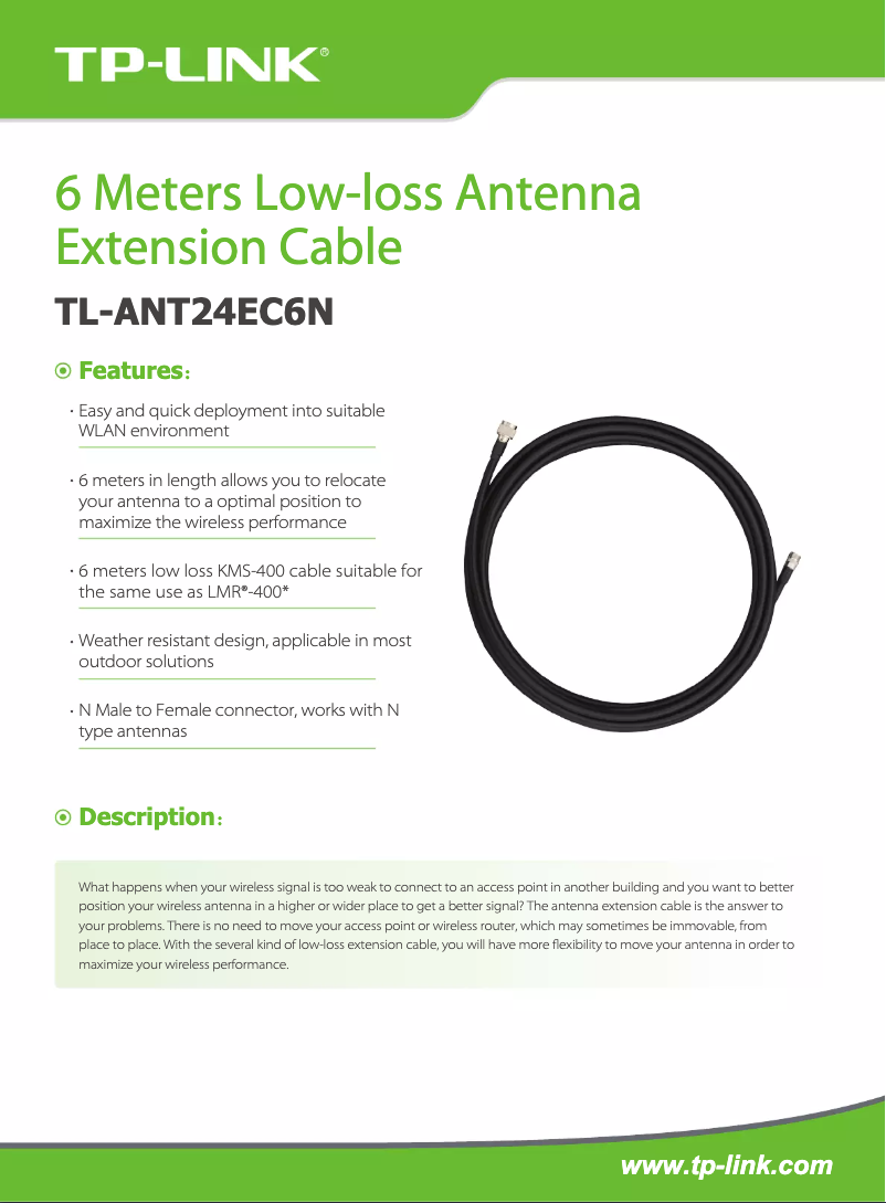 Page n°1 - Manuel utilisateur TP-Link TL-ANT24EC6N