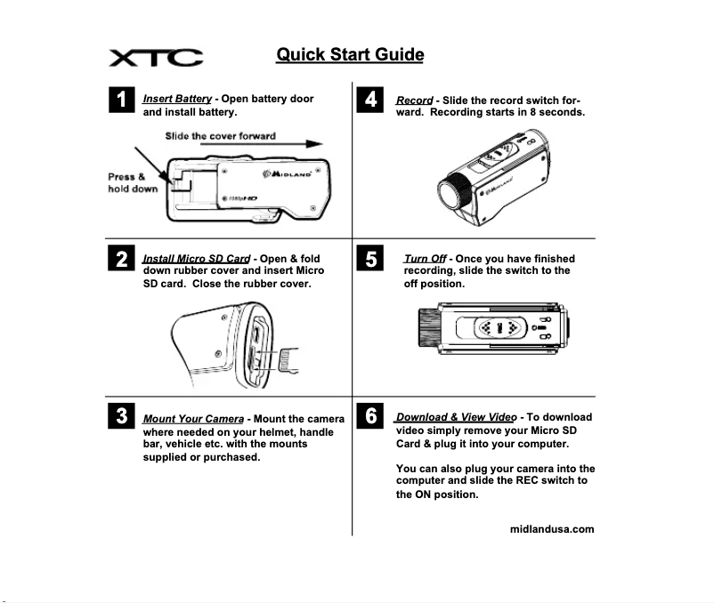 Page n°1 - Manuel utilisateur Midland XTC280
