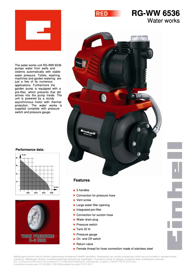 Image de la première page du manuel de l'appareil RG-WW 6536
