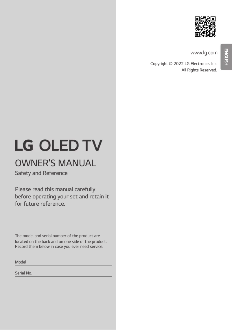 Page n°1 - Manuel utilisateur LG 65ART90ECQA