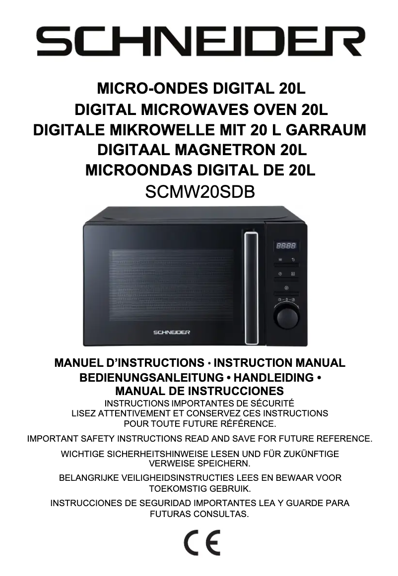 Page 1 de la notice Manuel utilisateur Schneider SCMW20SDB