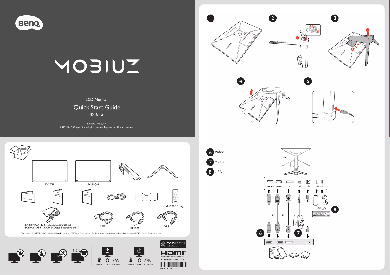 Page n°1 - Guide de démarrage rapide BenQ MOBIUZ EX270QM