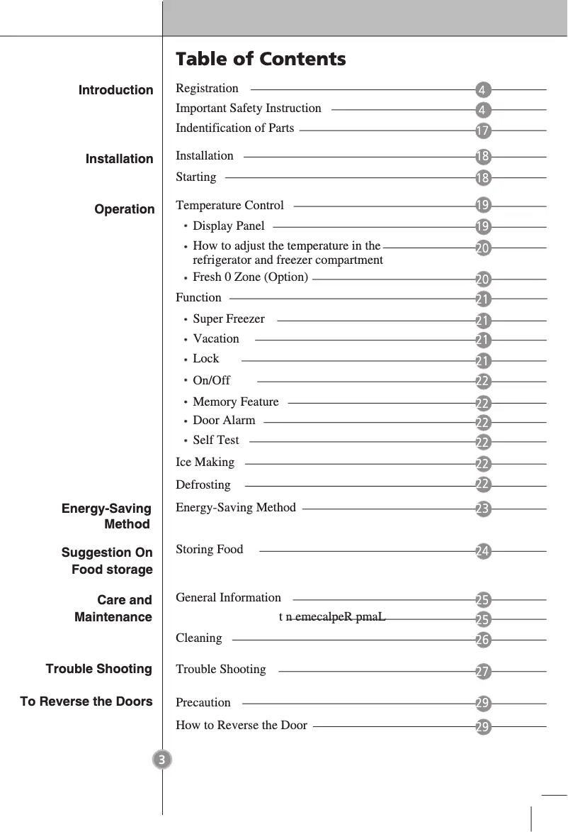 Image de la première page du manuel de l'appareil GC-B439WEQK