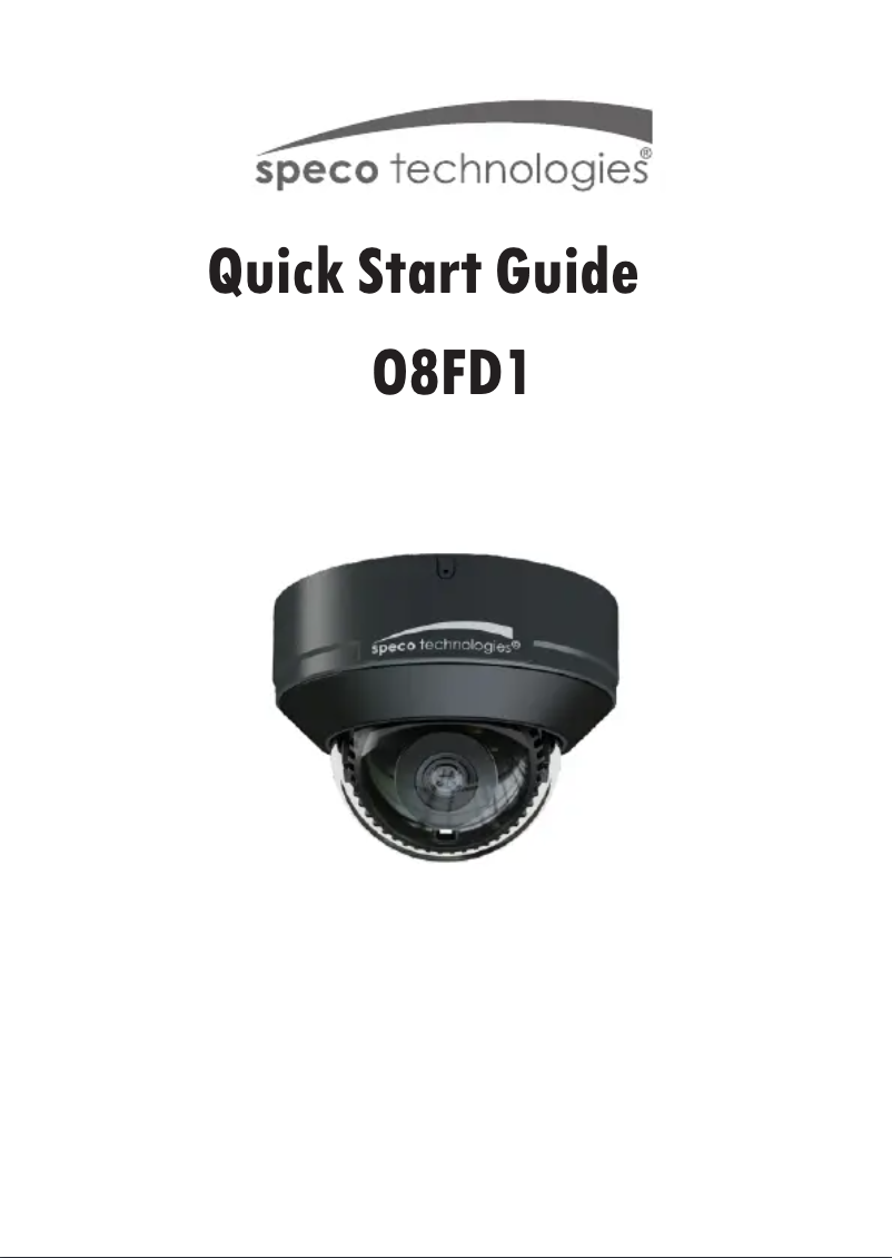 Page 1 de la notice Guide de démarrage rapide Speco Technologies O8FD1