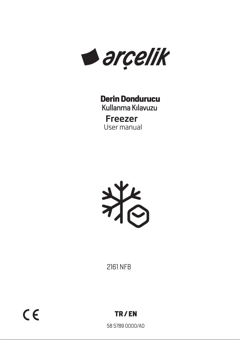 Page n°1 - Manuel utilisateur Arçelik 2161 NFB