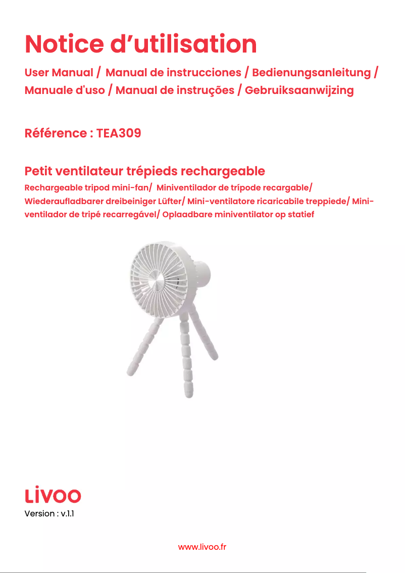 Image de la première page du manuel de l'appareil TEA309