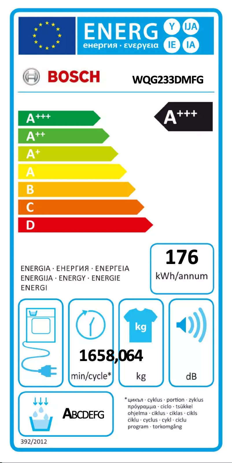 Image de la première page du manuel de l'appareil WQG233DMFG