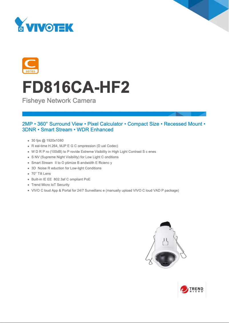 Image de la première page du manuel de l'appareil FD816CA-HF2