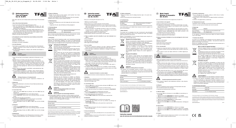 Image de la première page du manuel de l'appareil 38.2013.01