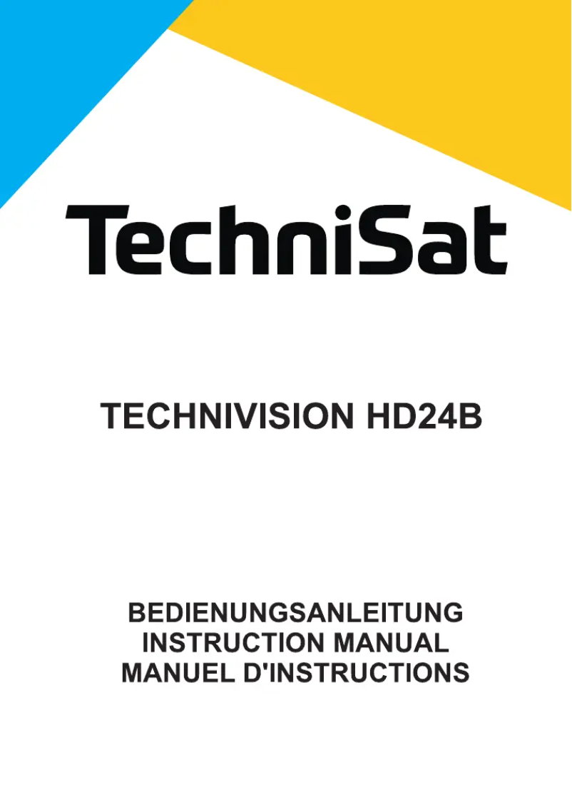 Page 1 de la notice Manuel utilisateur TechniSat TechniVision HD24B